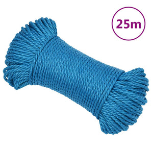 Frânghie de lucru, albastru, 8 mm, 25 m, polipropilenă