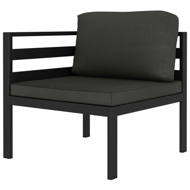 Set mobilier de grădină cu perne, 6 piese, antracit, aluminiu