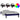 Cadru de pat cu LED, negru, 100x200 cm, lemn masiv
