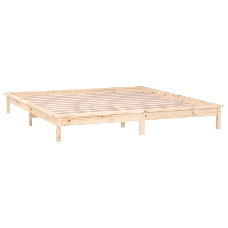 Cadru de pat cu LED, 160x200 cm, lemn masiv