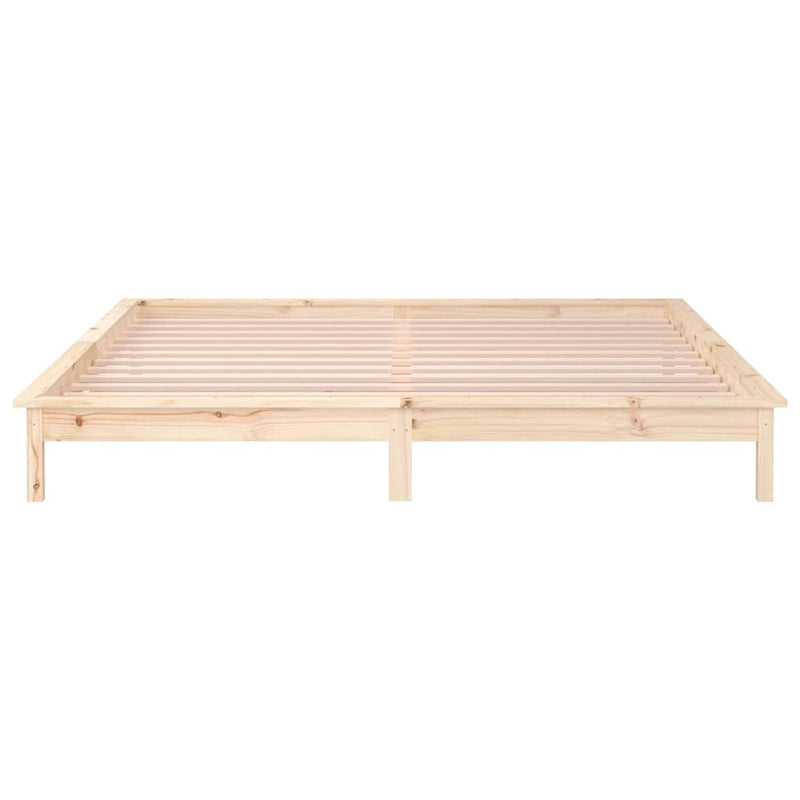 Cadru de pat cu LED, 160x200 cm, lemn masiv