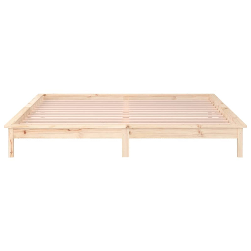 Cadru de pat cu LED, 200x200 cm, lemn masiv
