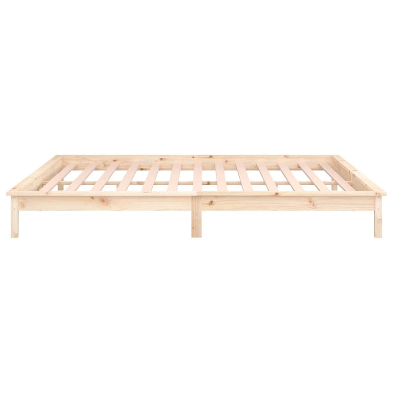 Cadru de pat cu LED, 200x200 cm, lemn masiv