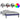 Cadru de pat single, cu LED, gri, 90x190 cm, lemn masiv