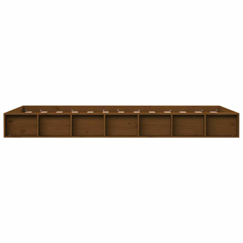 Cadru de pat mic Single maro miere 75x190 cm lemn masiv