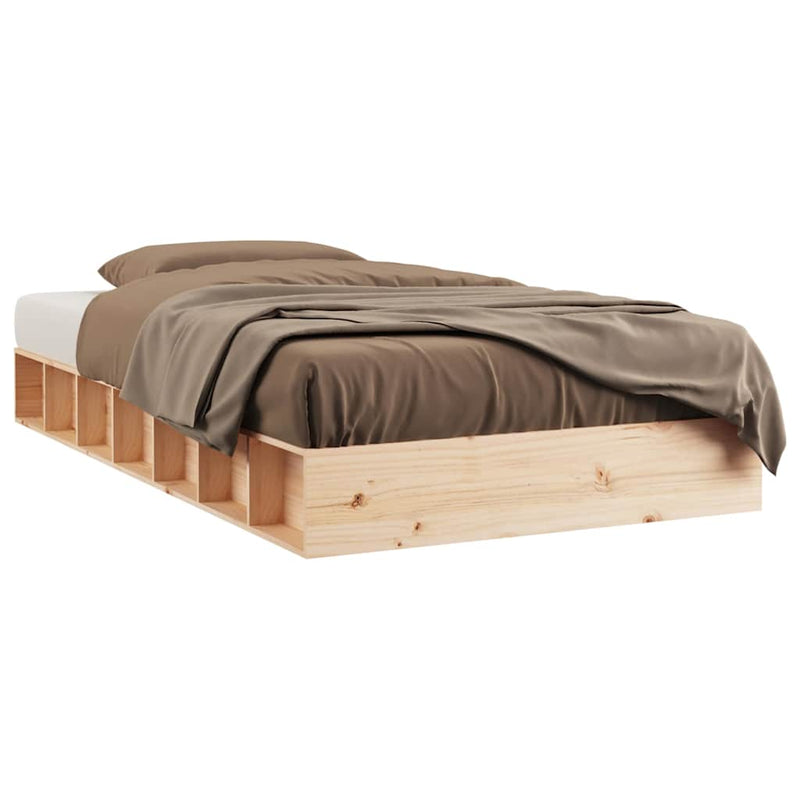 Cadru de pat single, 90x190 cm, lemn masiv