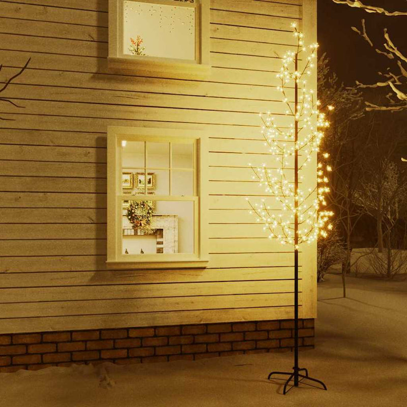 Copac cu flori de cireș cu LED, 368 LED-uri alb calde, 300 cm