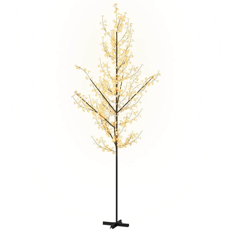 Copac cu flori de cireș cu LED, 672 LED-uri alb calde, 400 cm