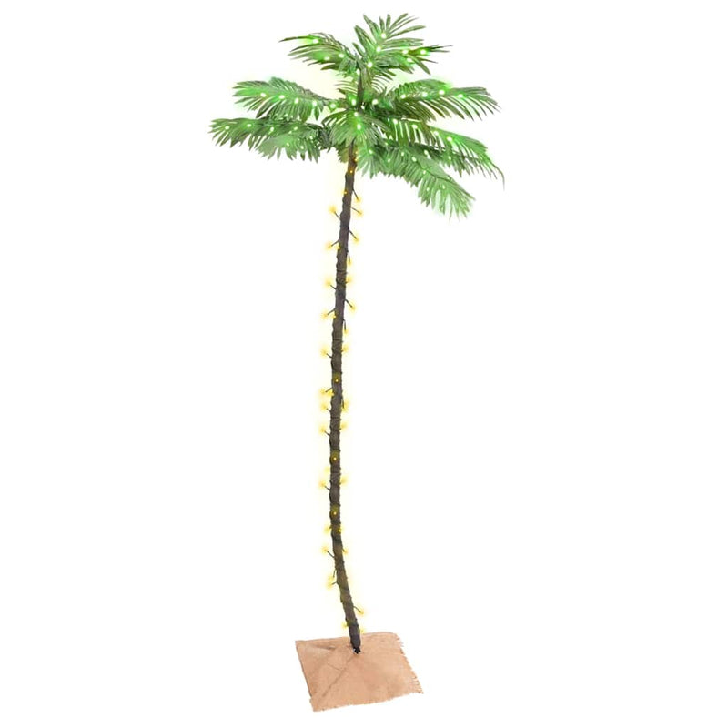 Palmier cu LED, 136 LED-uri alb calde, 220 cm