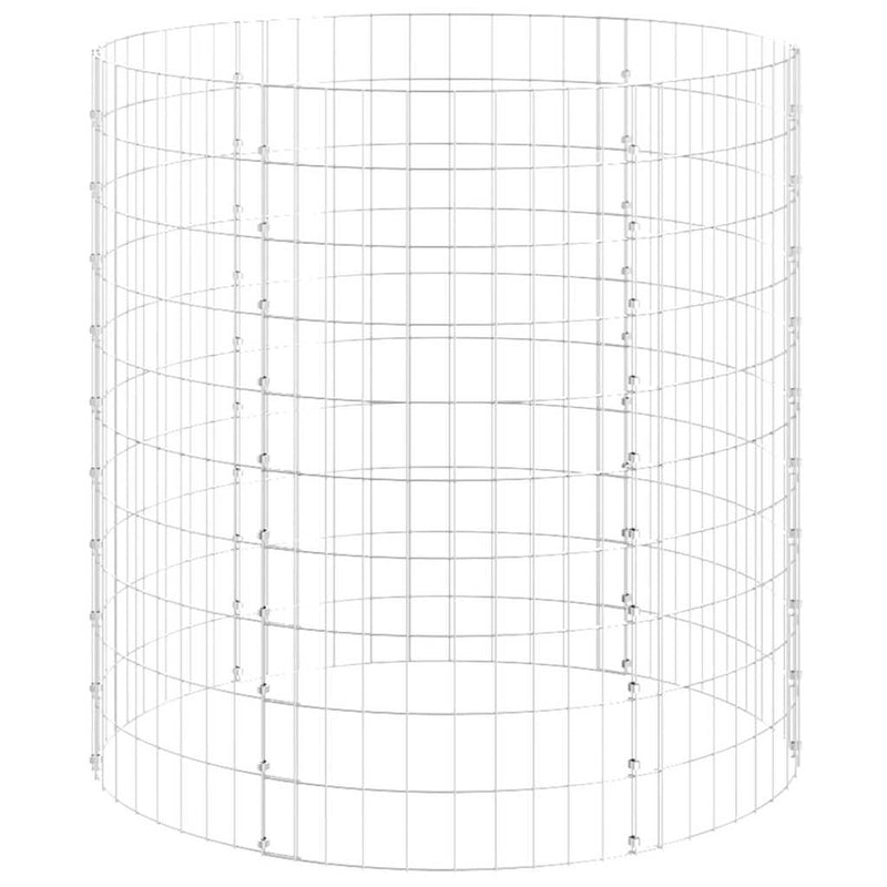 Compostor de grădină, Ø100x100 cm, oțel galvanizat
