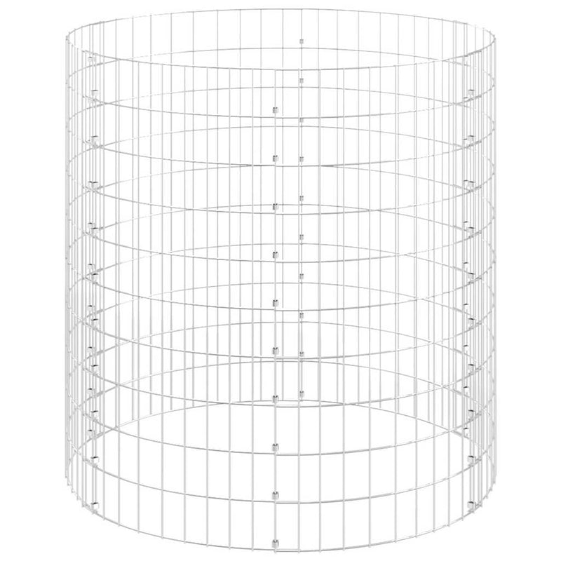 Compostor de grădină, Ø100x100 cm, oțel galvanizat