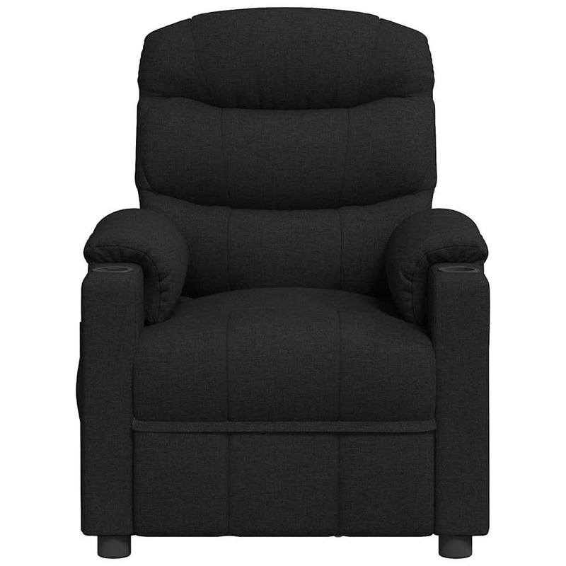 Fotoliu rabatabil, negru, material textil
