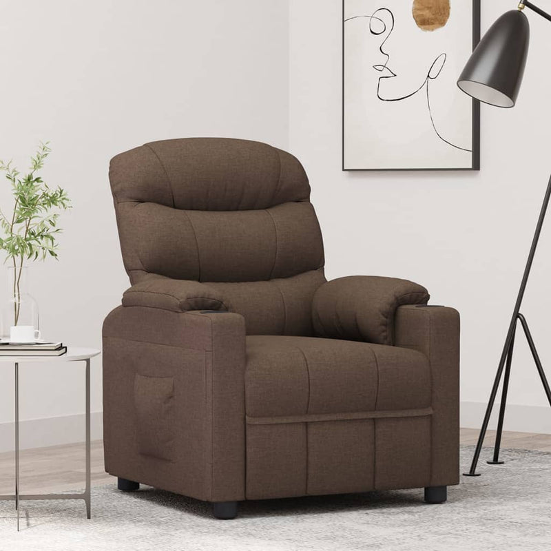 Fotoliu rabatabil, maro, material textil