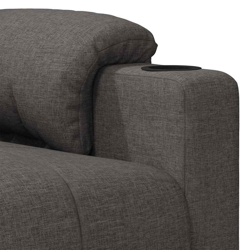 Fotoliu de masaj, gri închis, material textil