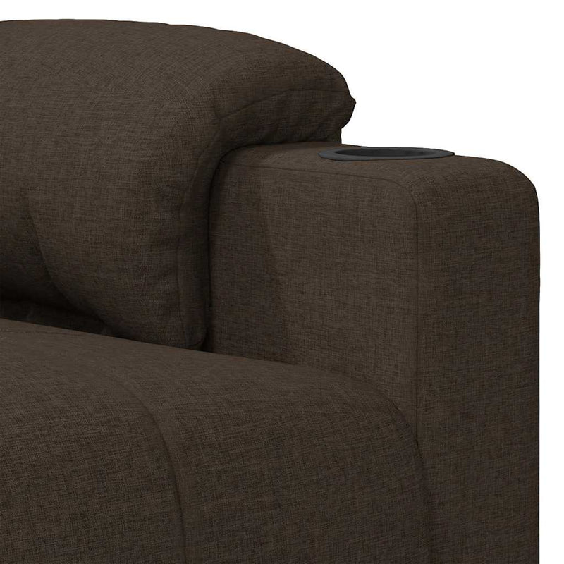 Fotoliu de masaj, maro închis, material textil