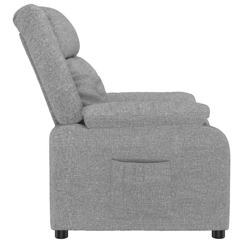 Fotoliu rabatabil, gri deschis, material textil