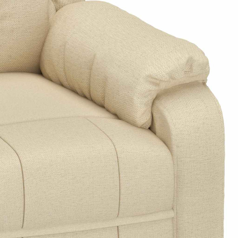 Fotoliu rabatabil, crem, material textil