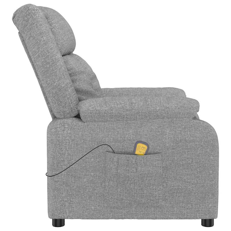Fotoliu de masaj, gri deschis, material textil