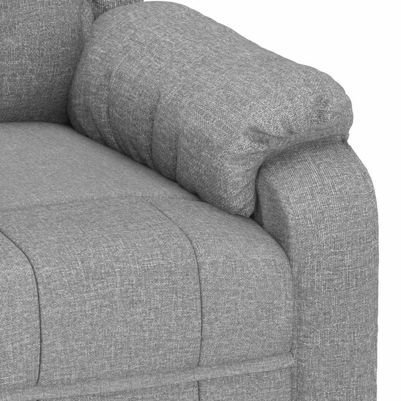 Fotoliu de masaj, gri deschis, material textil