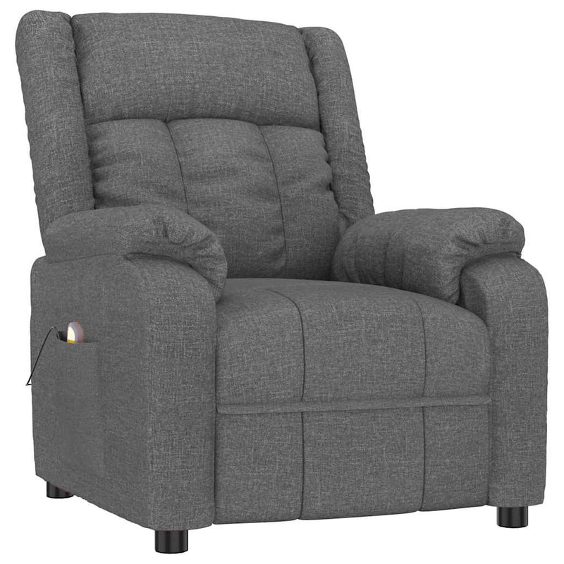 Fotoliu de masaj, gri închis, material textil