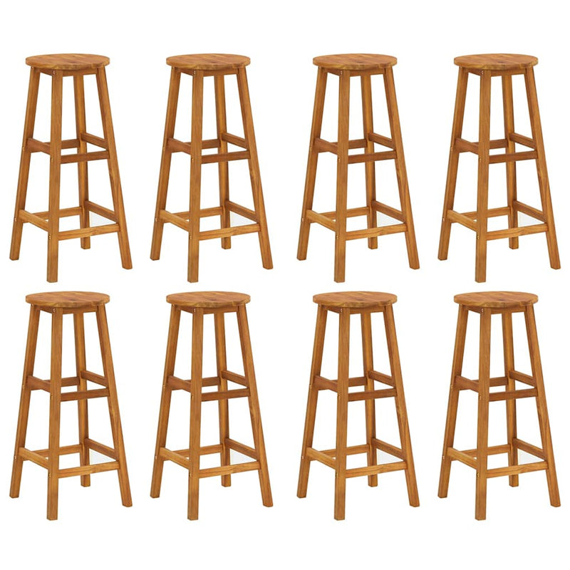 Taburete de bar, 8 buc., lemn masiv de acacia