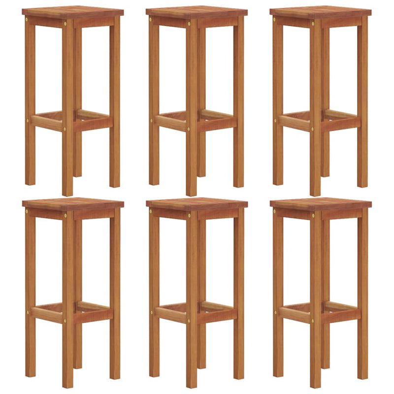 Taburete de bar, 6 buc., lemn masiv de acacia