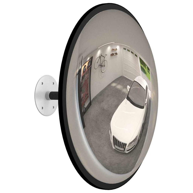 Oglindă convexă de interior, neagră, Ø40 cm, acrilică