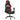Scaun de gaming cu masaj/suport picioare, negru/roșu, piele eco