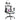 Scaun de gaming masaj/suport picioare alb/negru piele eco