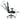 Scaun gaming de masaj/suport picioare, negru/verde, piele eco