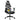 Scaun de gaming masaj/suport picioare alb/negru piele eco