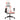 Scaun gaming de masaj/suport picioare, alb/roz, piele ecologică