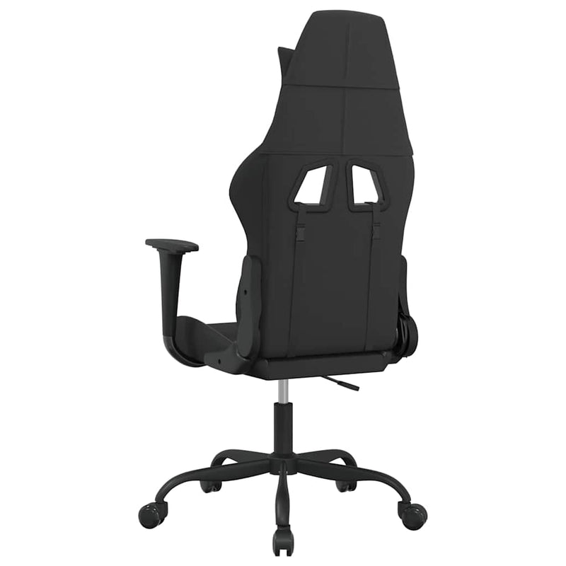 Scaun de gaming cu masaj, negru și taupe, material textil