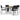 Set mobilier de exterior, 5 piese, negru, poliratan