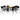 Set mobilier de exterior, 7 piese, negru, poliratan