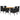 Set mobilier de exterior, 5 piese, negru, poliratan