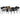 Set mobilier de exterior, 9 piese, negru, poliratan