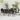 Set mobilier de exterior, 9 piese, negru, poliratan