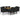 Set mobilier de exterior, 9 piese, negru, poliratan