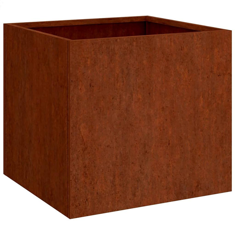 Jardiniere, 2 buc., 32x30x29 cm, oțel corten