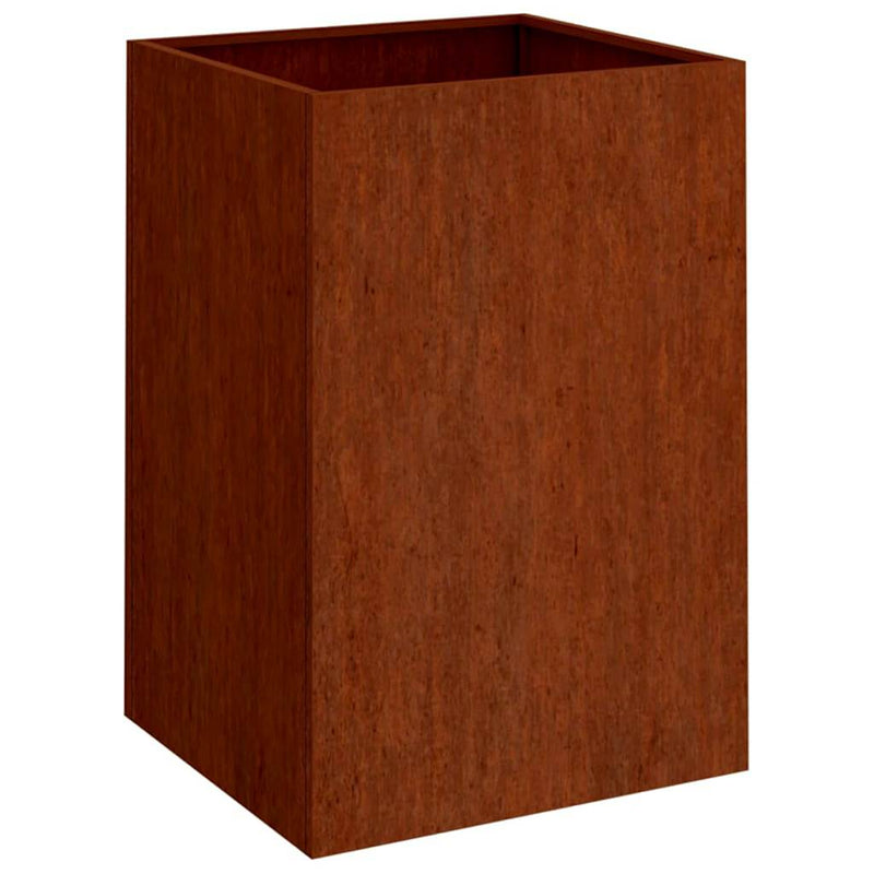 Jardinieră, 52x48x75 cm, oțel corten
