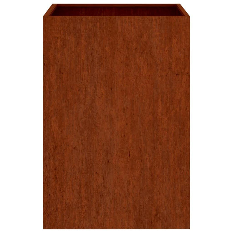 Jardinieră, 52x48x75 cm, oțel corten
