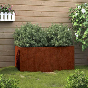 Jardinieră, 62x40x39 cm, oțel corten