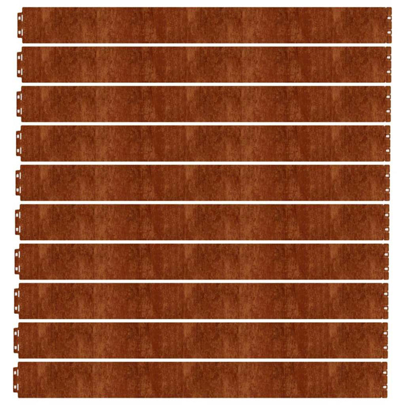 Margine pentru gazon 10 buc. 10 x 103 cm Ruginit