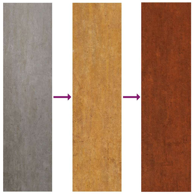 Margine pentru gazon 50 buc. 15 x 103 cm Ruginit