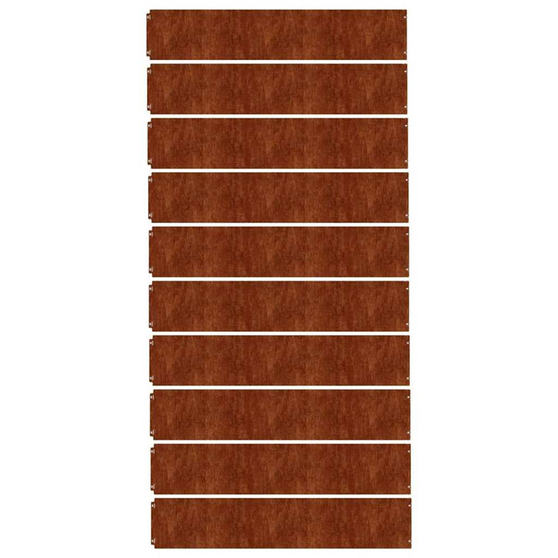 Margine pentru gazon 10 buc. 20 x 103 cm Ruginit