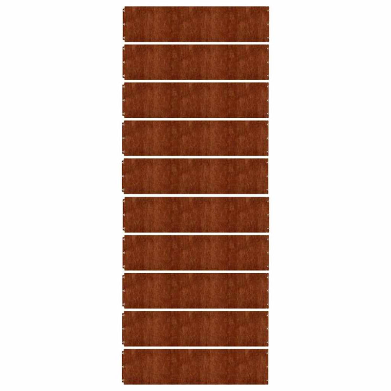 Margine pentru gazon 10 buc. 25 x 103 cm Ruginit