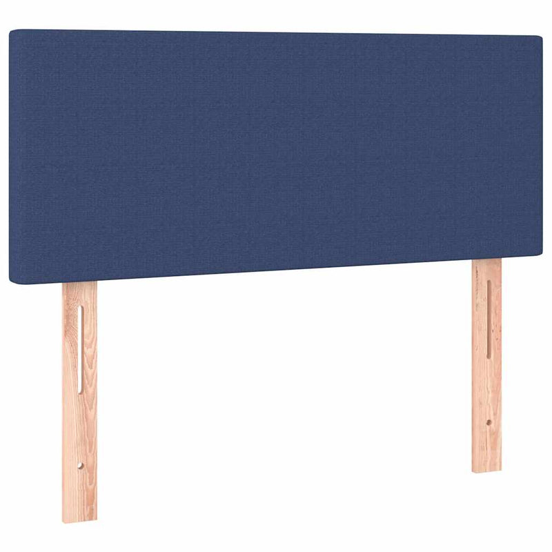 Tăblie de pat, albastru, 80x5x78/88 cm, textil