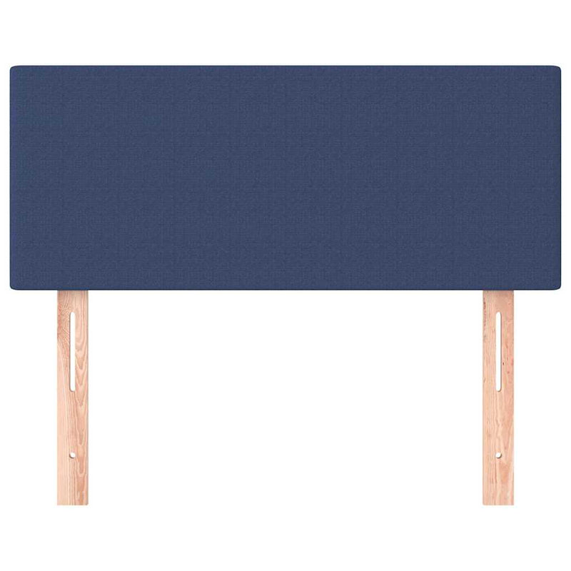 Tăblie de pat, albastru, 80x5x78/88 cm, textil