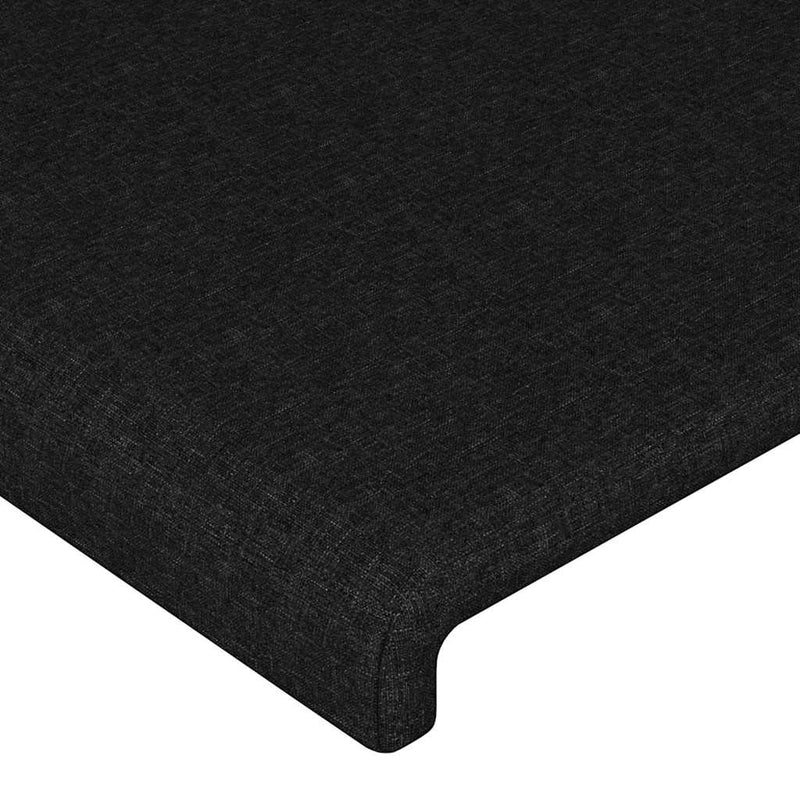 Tăblie de pat, negru, 90x5x78/88 cm, textil
